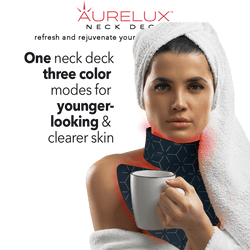 Aurelux LED red light therapy neck deck (black) - AURELUX BEAUTY