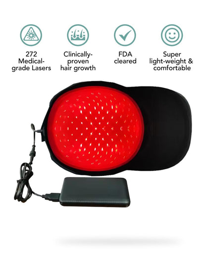 Gener8™ Pro - 272 Laser Red Light Therapy Cap for Hair Growth (Black) - AURELUX BEAUTY