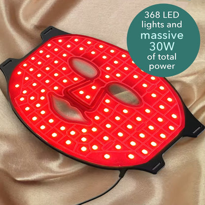 Lumin8™ LED light therapy face mask (black) - AURELUX BEAUTY