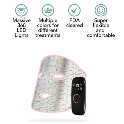 Lumin8™ LED light therapy face mask (white) - AURELUX BEAUTY