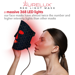 Aurelux™ LED light therapy face mask (black)